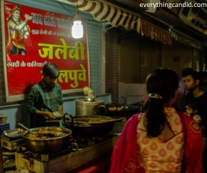 Sarafa Bazaar, Indore - Jaleba of night street food market.