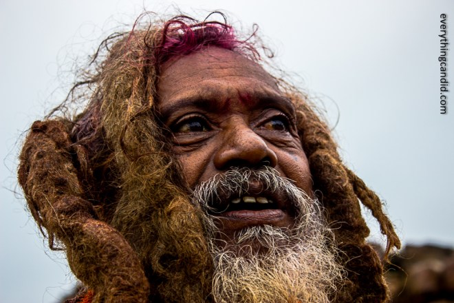A Sadhu Baba at Chitrakote Fall: His face speaks thousand words.