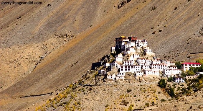 Key Monastery from other other side of Spiti: 6 KM from Kaza on the road to Kunzum