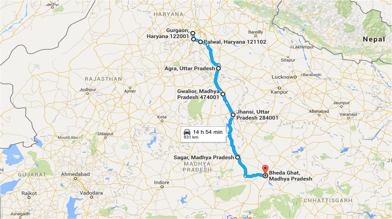 Road Trip, Bhedaghat,