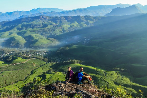 Enjoying the misty views of the Western Ghats