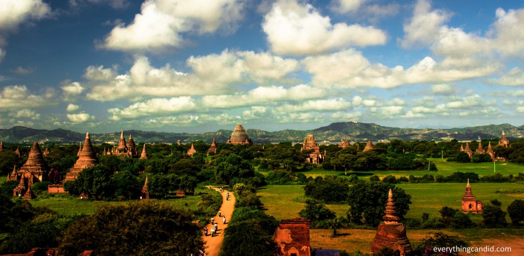 Bagan Landscape. Pagora of Bagan, Myanmar.